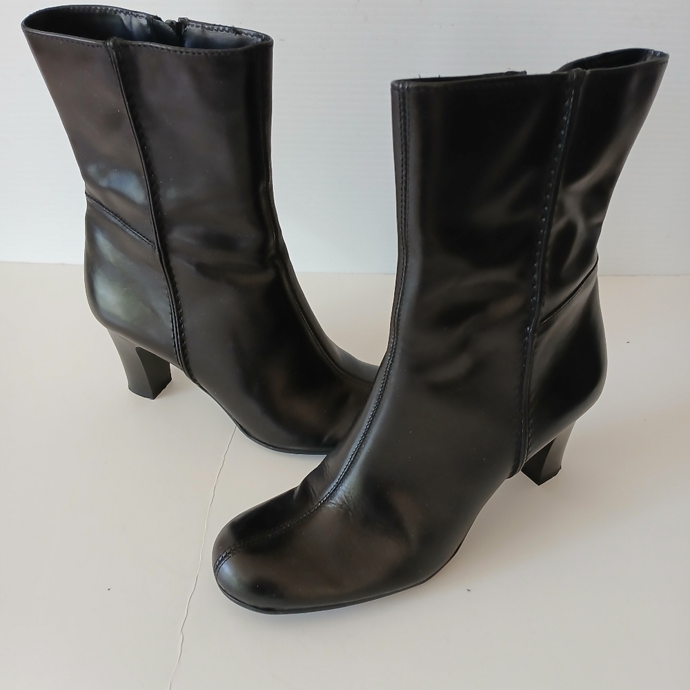 ALDO Black Leather Calf Bootie